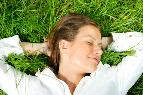 Woman asleep on the grass